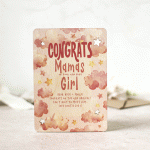 Personalised New Baby Card In Wood, Pink RFPCD031UV