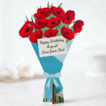Personalised Birth Flower Card, August, Poppy RFPCD043UV