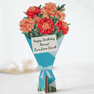 Personalised Birth Flower Card, October, Marigold RFPCD045UV