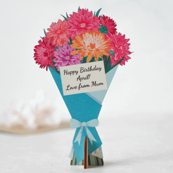 Personalised Birth Flower Card, November, Chrysanthemum RFPCD046UV