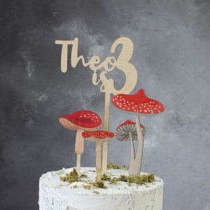 Personalised Toadstool Cake Topper Set RFCK010UV