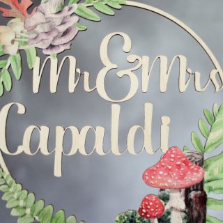 Personalised Wedding Cake Topper, Woodland, Toadstool RFCK011UV