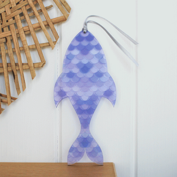 Lucky Rainbow Fish Hanging Decoration RFHA005UV