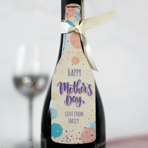 Personalised Mothers Day Bottle Gift Tag, Wood RFPDE006UVa