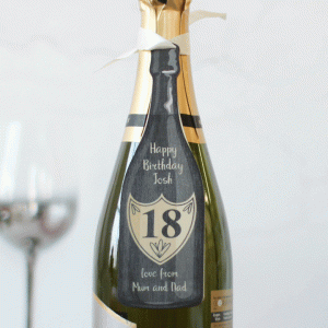 Personalised Milestone Birthday Bottle Label, Wood RFPDE013UV