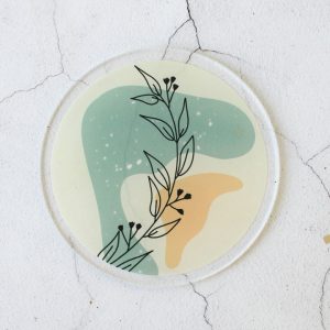 Coasters Set Of Four, Abstract Botanical