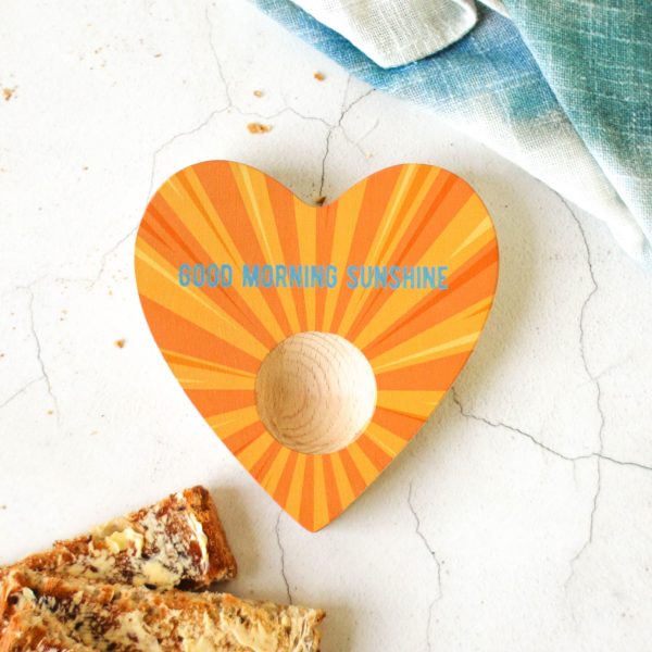 Personalised Heart Egg Board, Sunshine