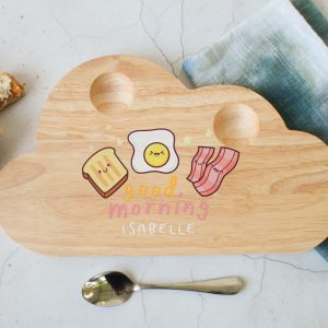 Personalised Cloud Egg Board, Eggs And Bacon