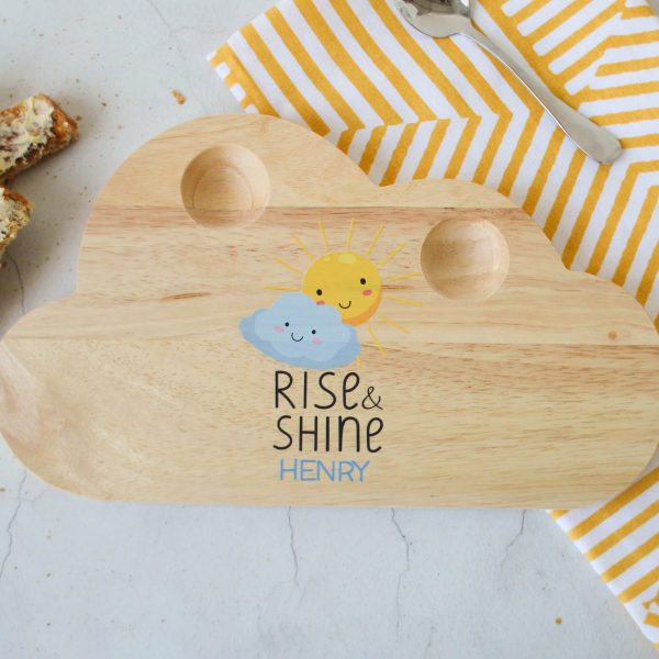 Personalised Cloud Egg Board, Rise And Shine