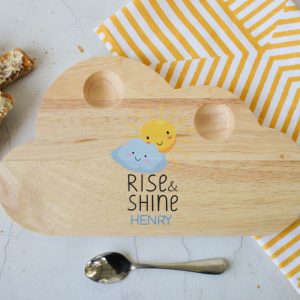 Personalised Cloud Egg Board, Rise And Shine