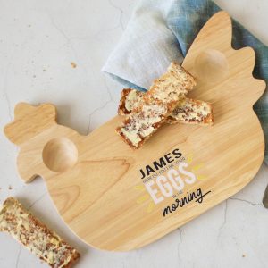 Personalised Chicken Board, Eggs In The Morning