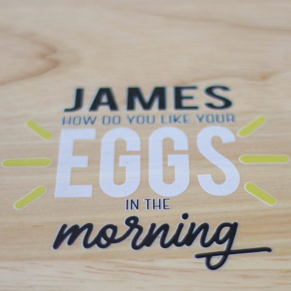 Personalised Chicken Board, Eggs In The Morning