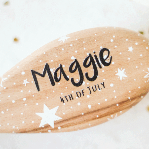 Personalised Star Hairbrush With Natural Bristles