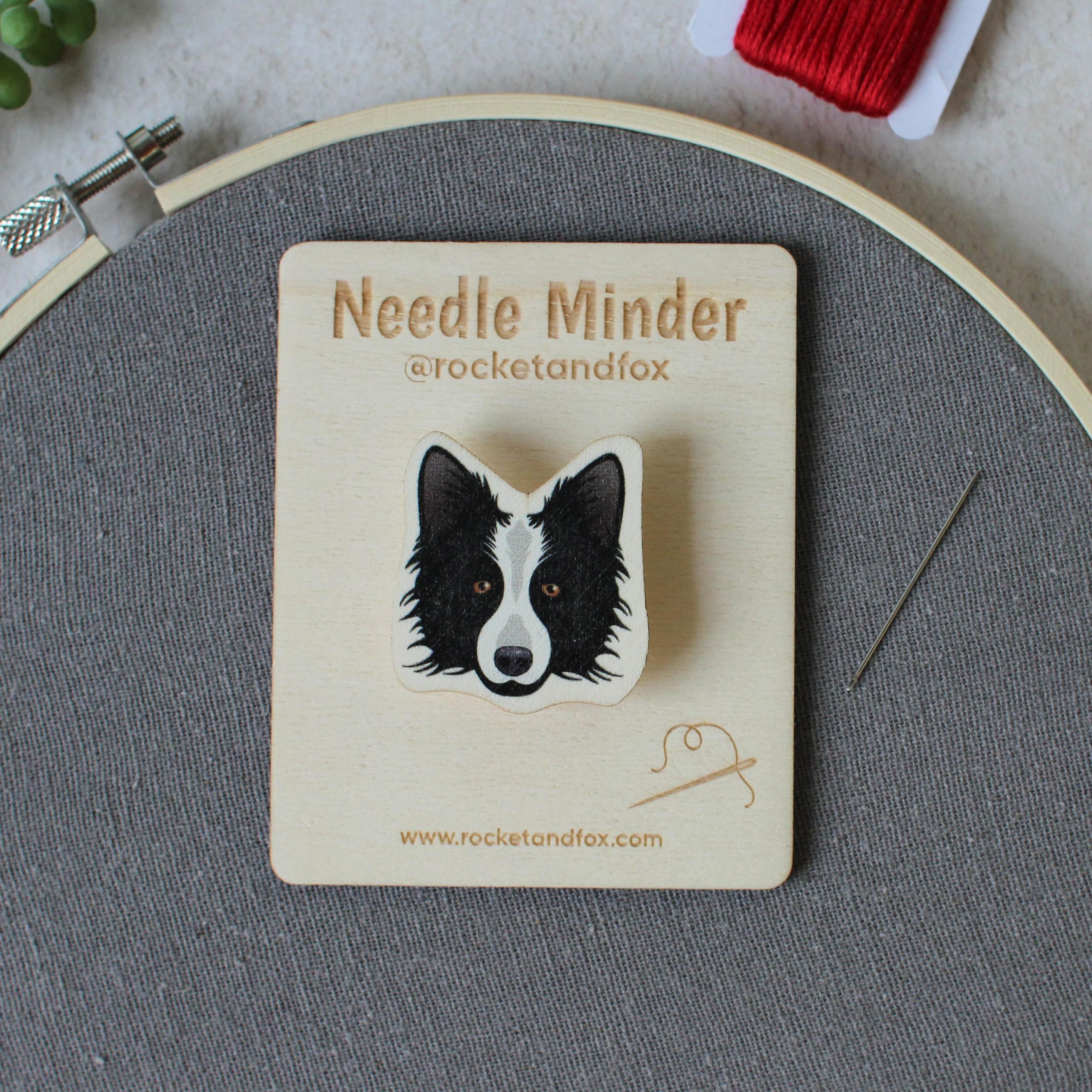 Wooden Dog Needle Minder