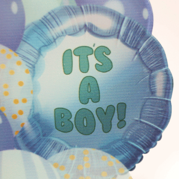 Personalised New Baby Boy Balloon Card