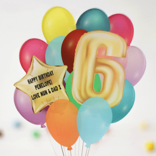 Personalised Balloon Card With Helium Balloon Age