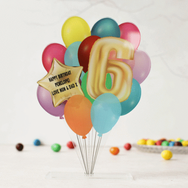 Personalised Balloon Card With Helium Balloon Age