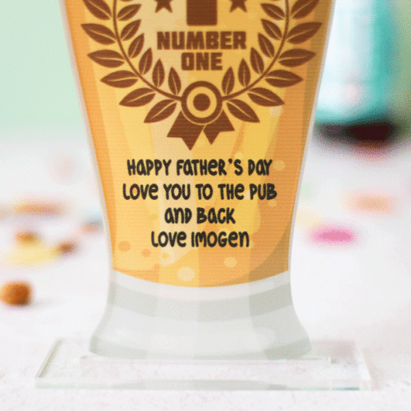 Personalised Beer Card For Dad, Number One