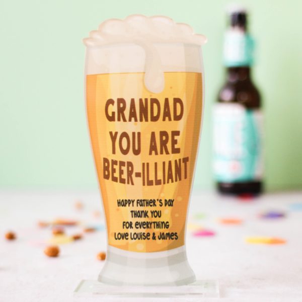 Personalised Beer Card For Grandad, Beer Illiant