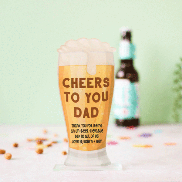 Personalised Beer Card For Dad, Cheers
