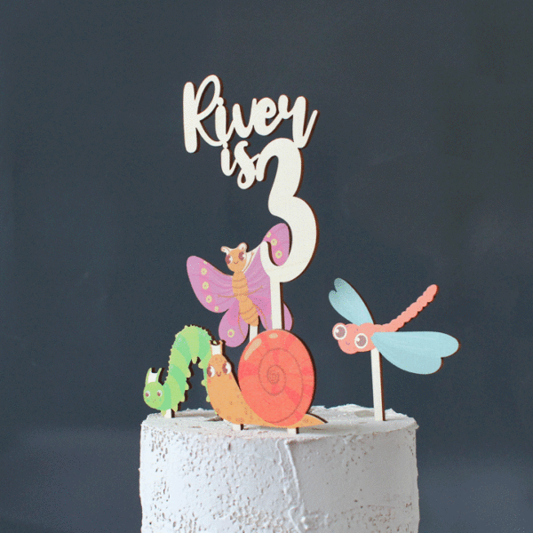 Personalised Cake Topper, Bugs