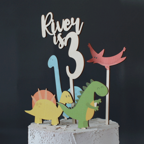 Personalised Cake Topper, Dinosaurs