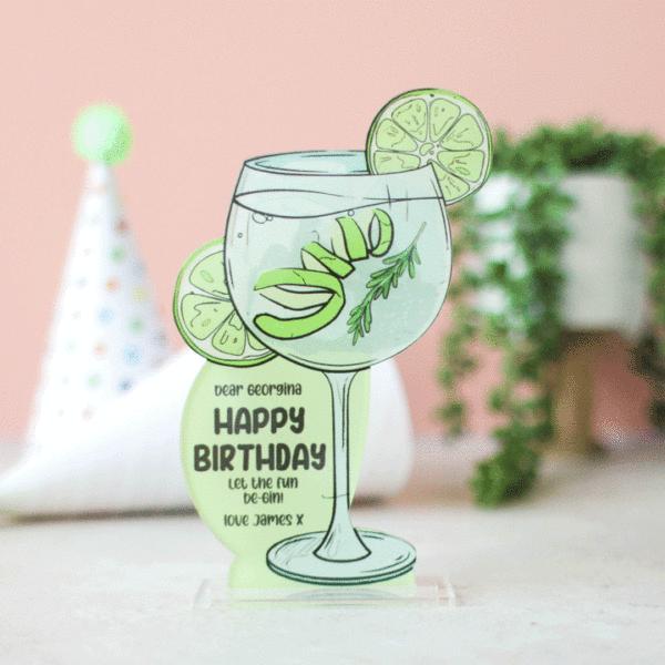 Personalised Cocktail Card, Gin And Tonic