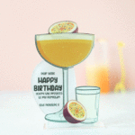 Personalised Cocktail Card, Pornstar Martini