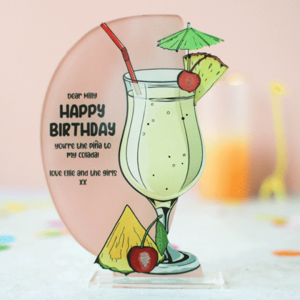 Personalised Pina Colada Cocktail Card