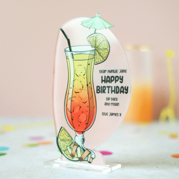 Personalised Cocktail Card, Sex On The Beach