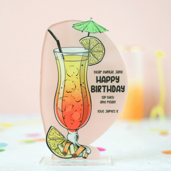 Personalised Cocktail Card, Sex On The Beach
