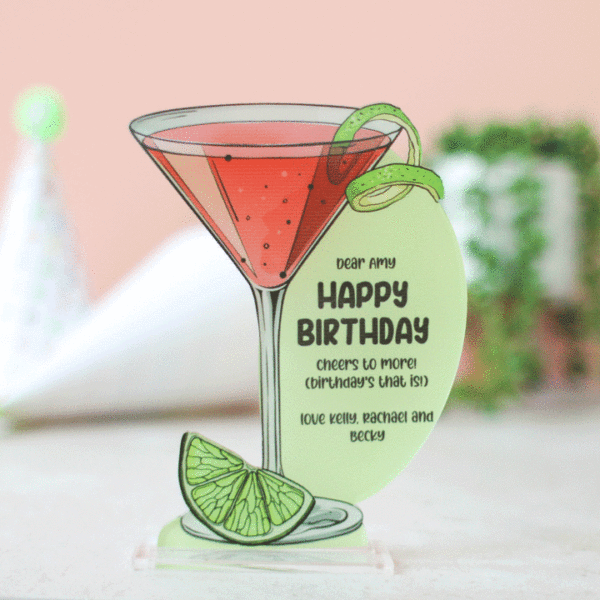 Personalised Cosmopolitan Cocktail Card