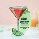 Personalised Cosmopolitan Cocktail Card